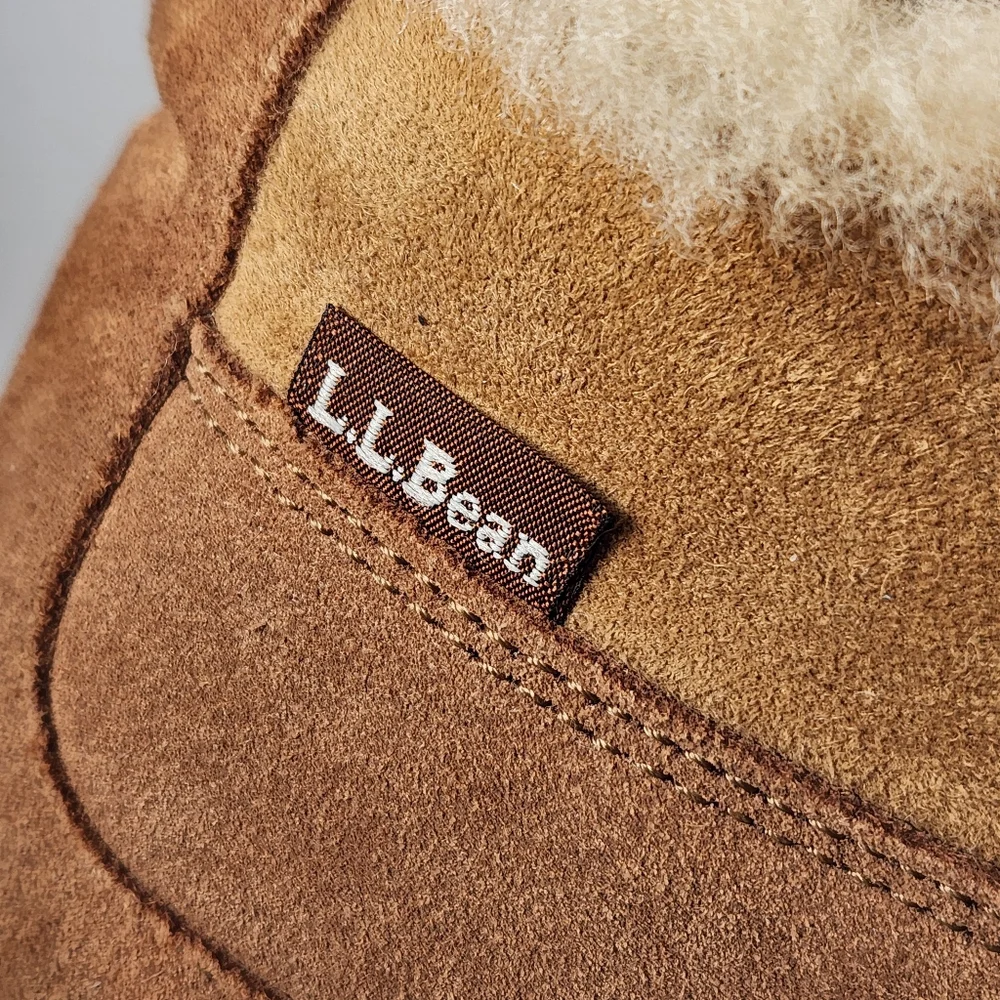 L.L. BEAN Mens Wicked Good Chukka Boot 12 Brown Shearling Lined Shoe Slipper - Picture 3 of 12